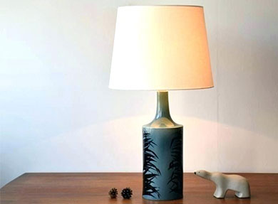 Green Fabric Floor Lamp by Craftter